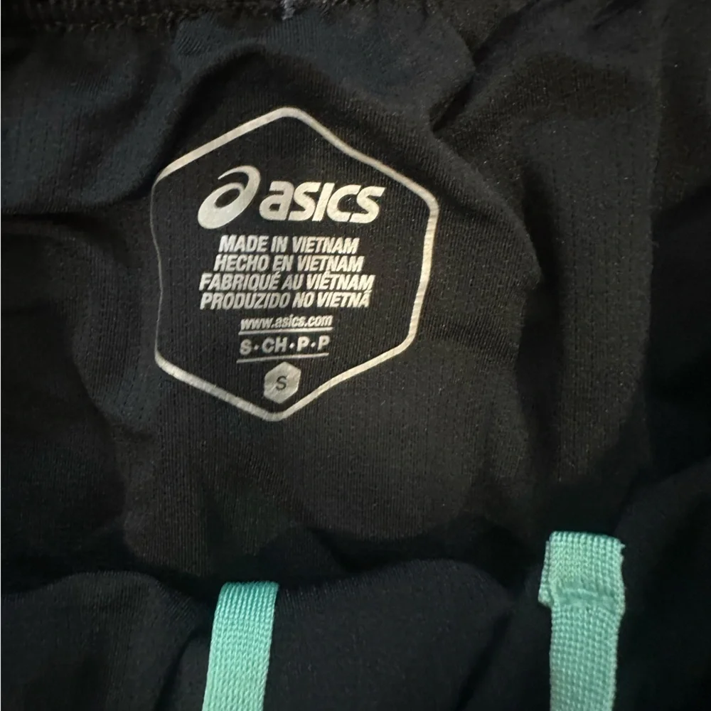 Asics Blue Men's Shorts with Light Blue Stripes